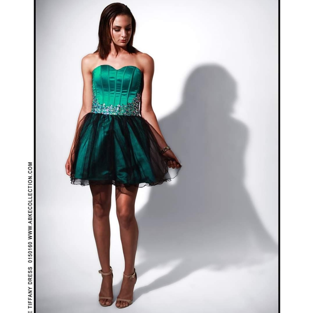 Emerald Corset Satin Dress